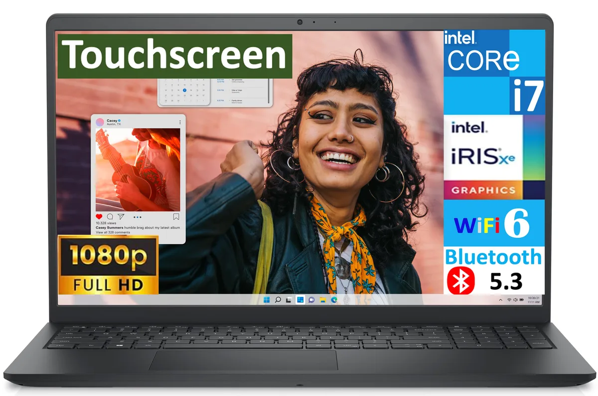 DELL DELL Inspiron 15 laptop i7-1355U 16GB DDR4 2TB PCIe SSD 15.6" Touchscreen FHD — product photo