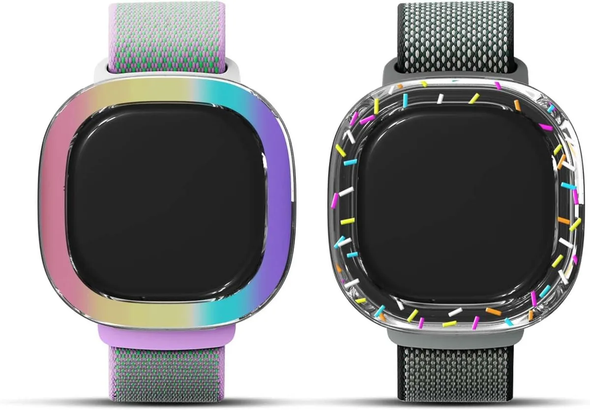 ETEIZU ETEIZU 2-Pack Edge Protector Case for Fitbit Google Ace LTE Kids Smartwatch (Rainbow+Donut) — product photo