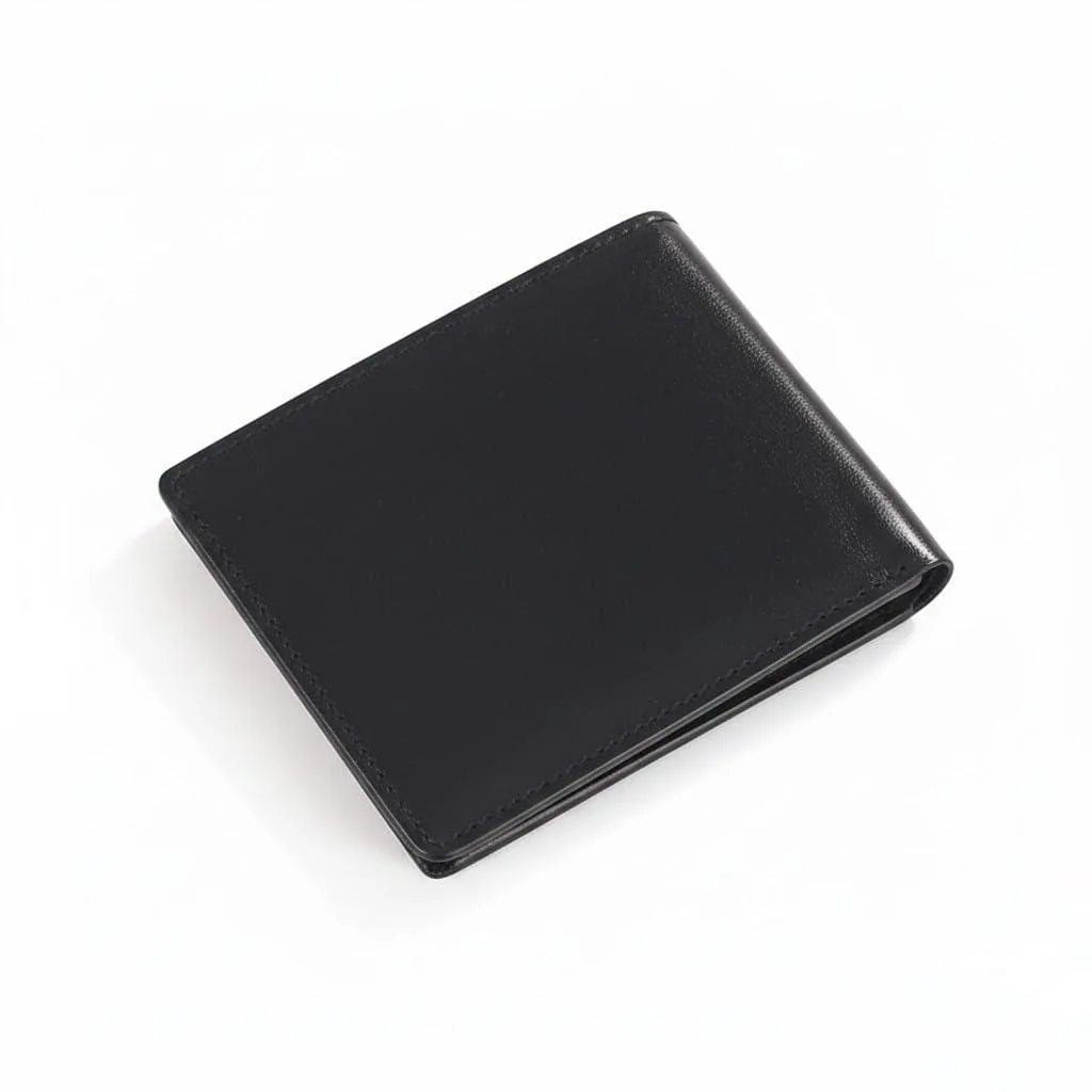  K3316 Wallet Black Faux Leather Striped — product photo