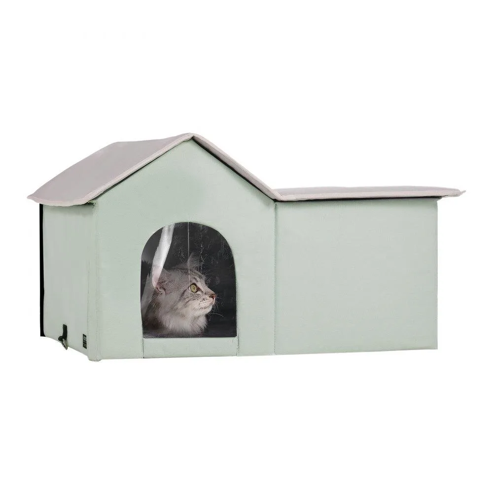 VEVOR VEVOR Heated Cat House Foldable Shelter Green Large — product photo