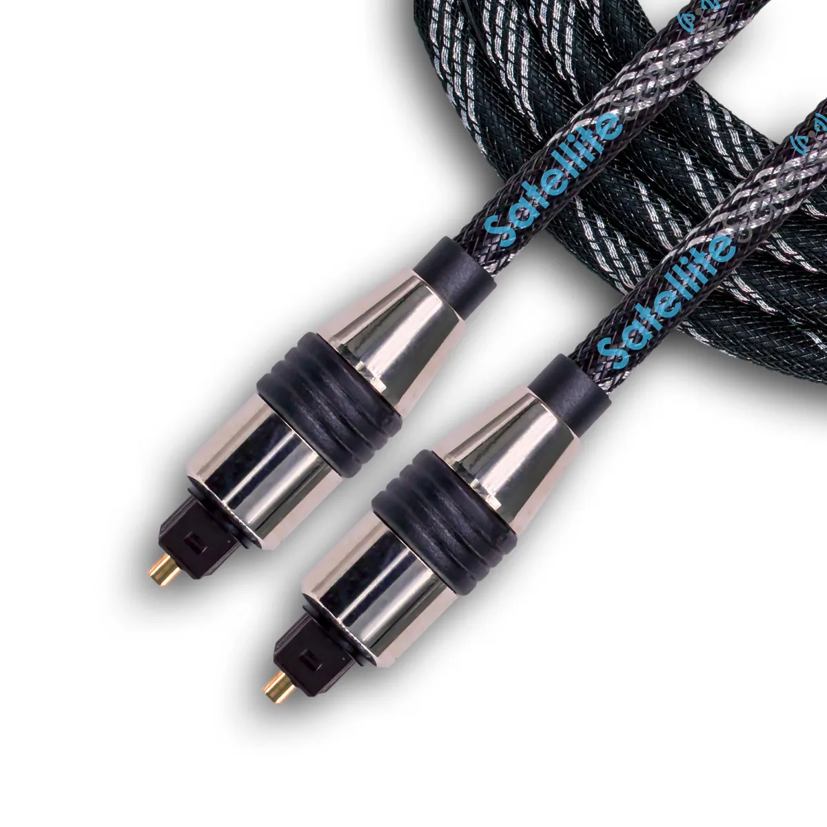 SatelliteSale SatelliteSale Toslink Digital Optical Audio Cable 50 ft Nylon Gold 125 Mbps — product photo