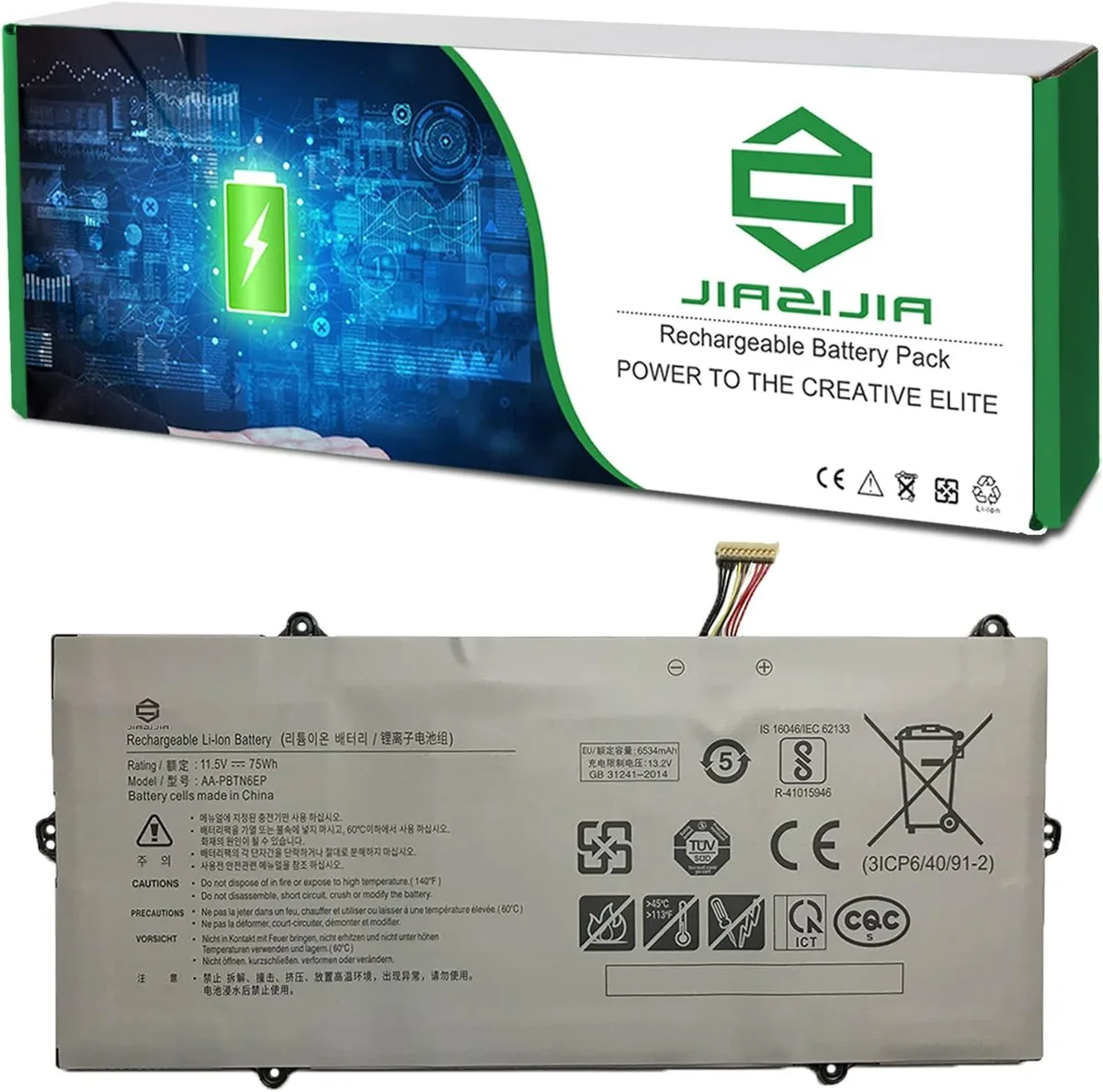 NShi NShi AA-PBTN6EP laptop battery 11.5V 75Wh 6534mAh — product photo