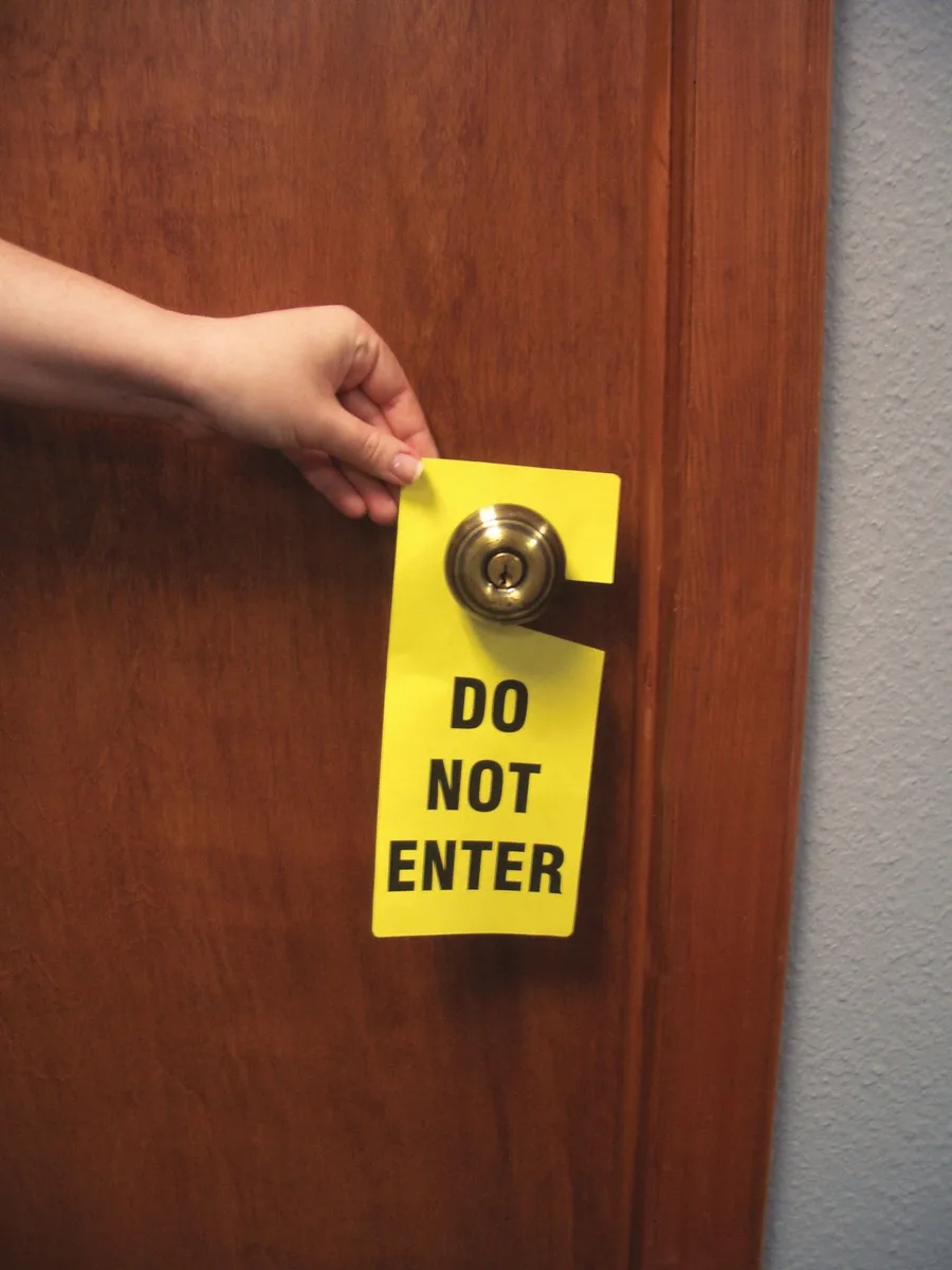 Accuform Signs Accuform Signs TAD836 Door Knob Hanger Tag PK10 — product photo