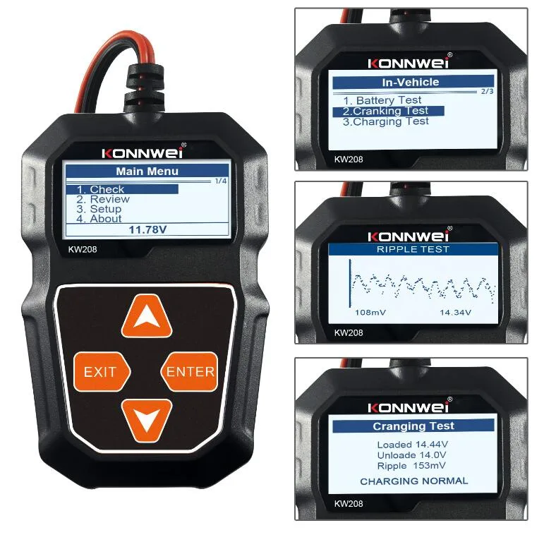 Jansicotek Jansicotek KW208 12V Battery Tester 100-2000 CCA — product photo