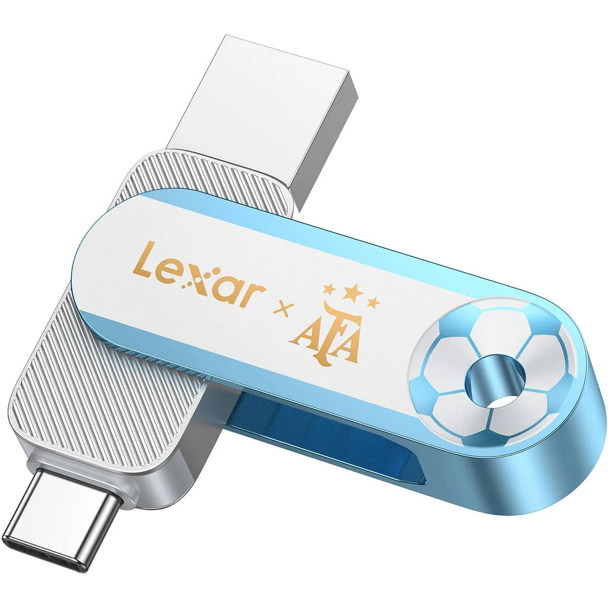 Lexar Lexar JumpDrive Dual Drive D500 128GB USB 3.2 Gen 1 Type-A Type-C Flash Drive — product photo