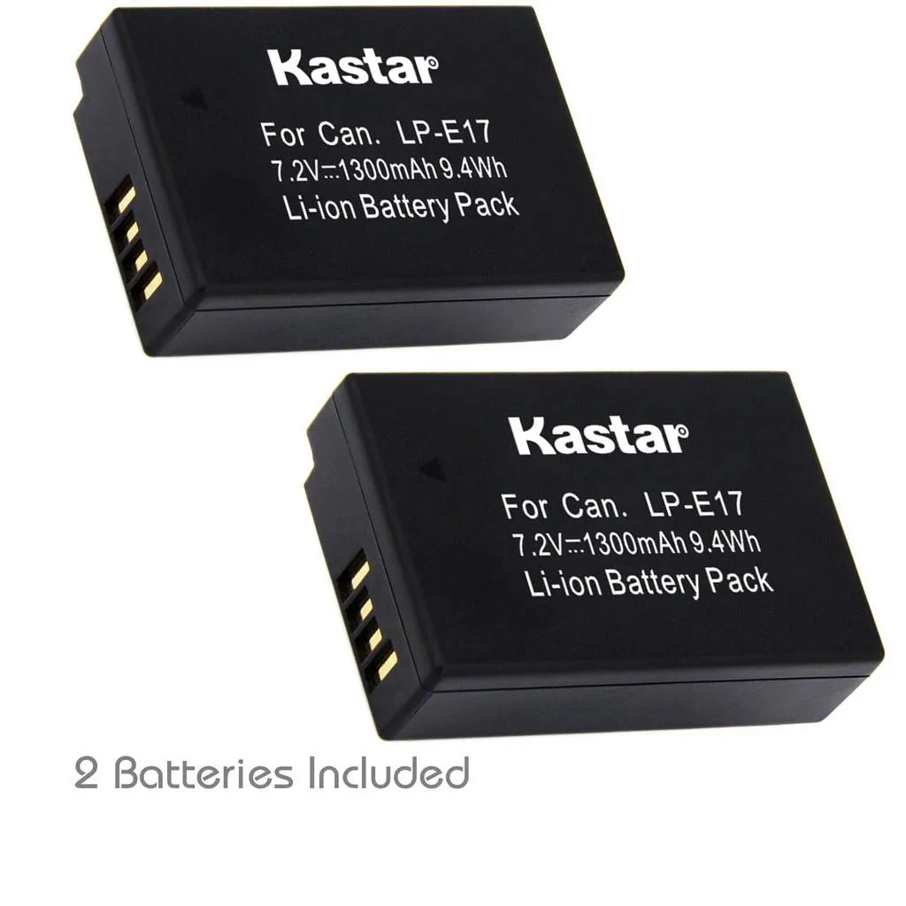 Kastar Kastar LP-E17 1300mAh 2-Pack camera battery — product photo