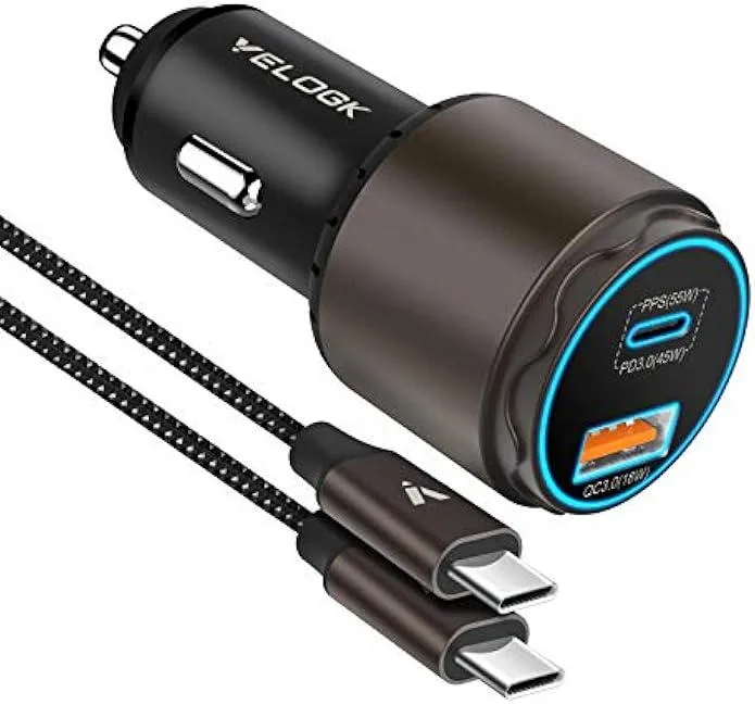 TAURKENAM TAURKENAM 73W Turbo USB-C Car Charger 55W PPS 45W PD 18W QC 3.0 — product photo