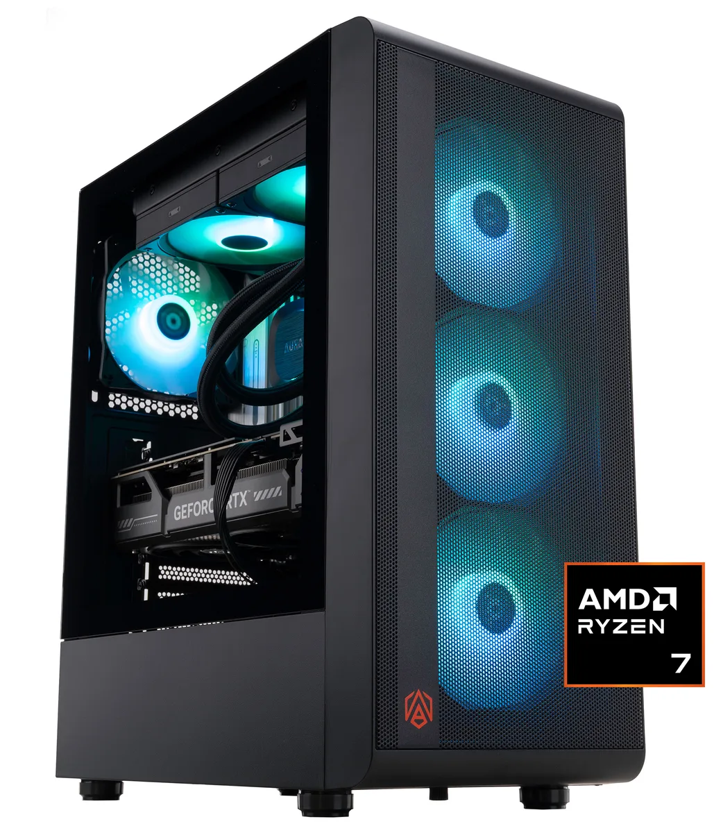 ABS ABS SR9800X3D5070 gaming PC Ryzen 7 9800X3D RTX 5070 32GB 2TB — product photo