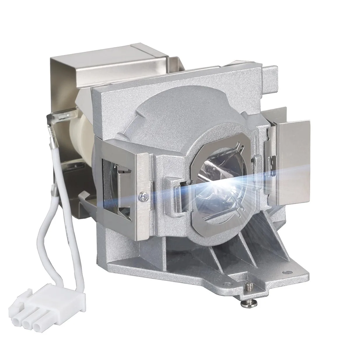 Projector lamp module in black housing with connector