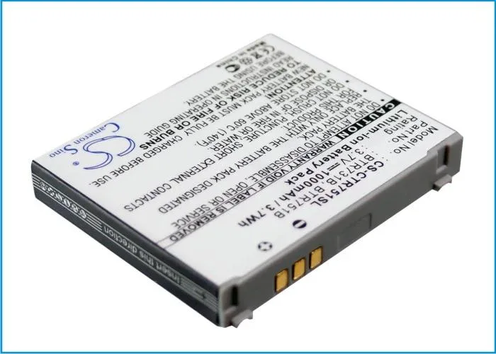 Rectangular Cameron Sino replacement battery with label showing 1000mAh 3.70Wh