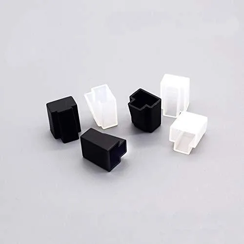 RJ45 Dust Cover 50 Pack 25 Black 25 Transparent — product photo