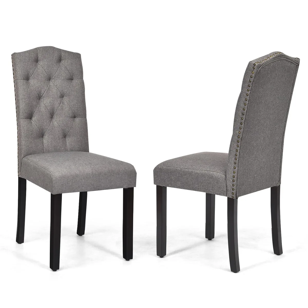 SlickBlue SlickBlue Tufted Upholstered Dining Chairs Set of 2 Gray — product photo