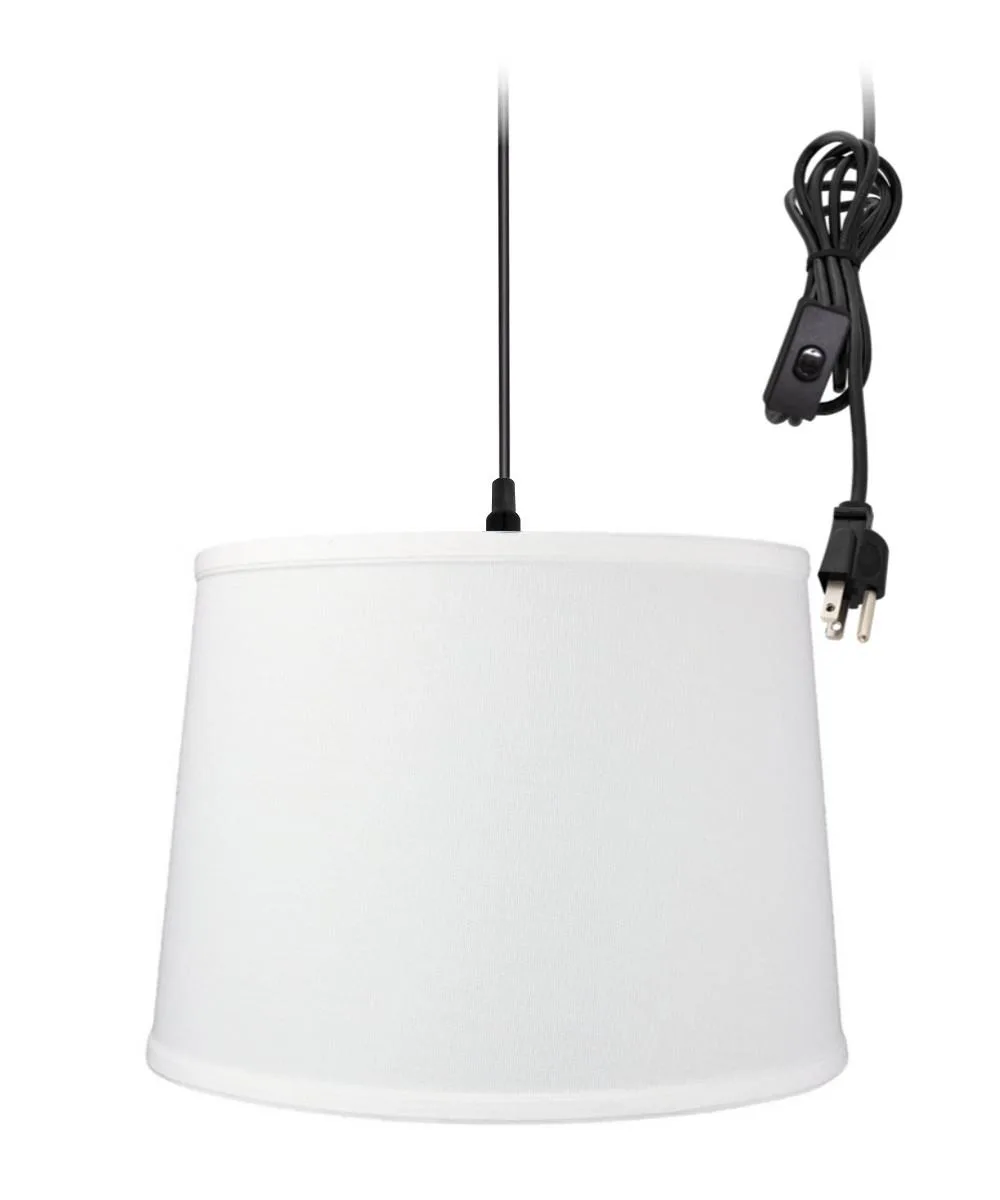 Home Concept Home Concept 1-Light Plug-In Swag Pendant White 12-20in 100W — product photo