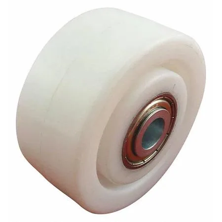 Black nylon caster wheel three inches diameter with precision ball bearing and spanner bushing