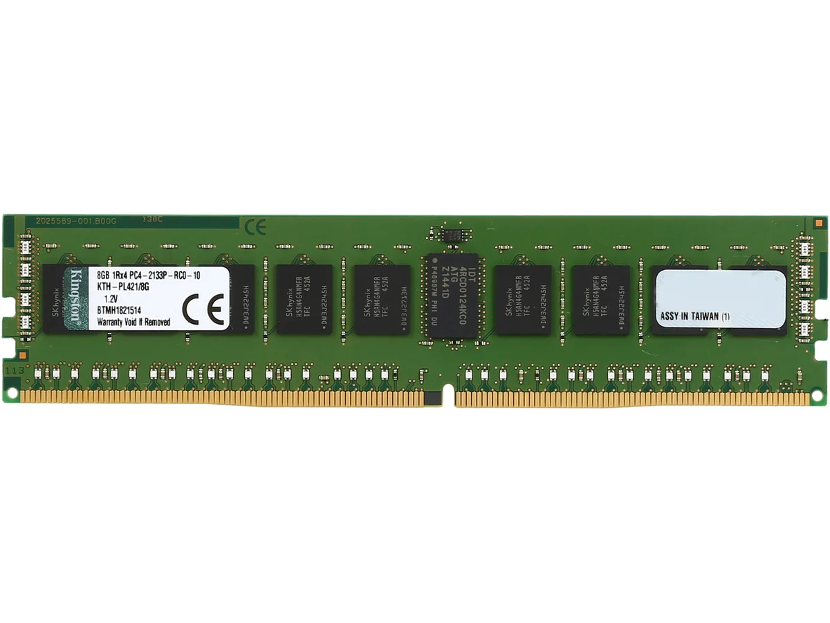 Kingston Technology Corp. Kingston Technology Corp. KTH-PL421/8G 8GB DDR4 2133 ECC Registered server RAM — product photo