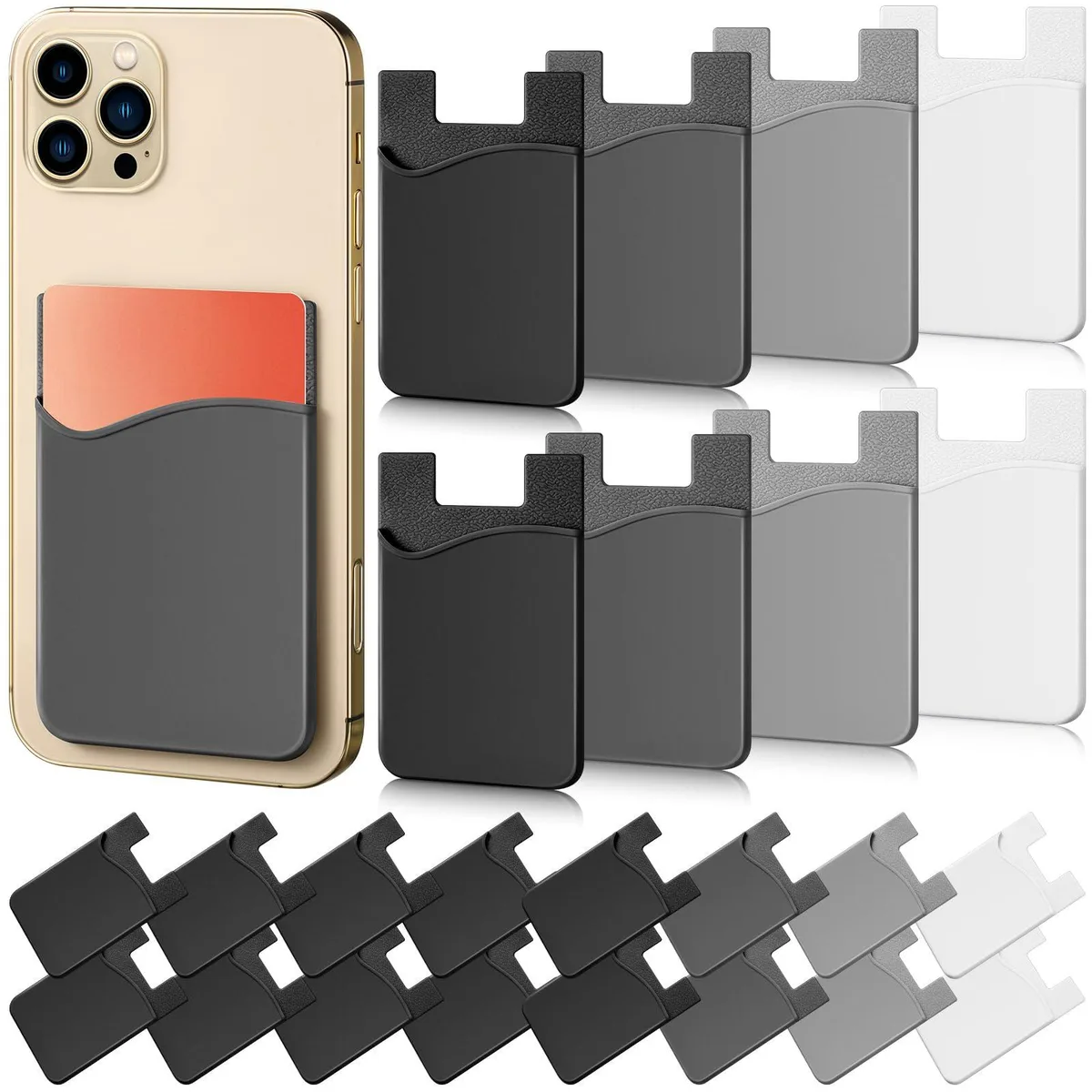 No Sew No Sew 24-pack adhesive silicone card holder cover (Vintage Color) — product photo