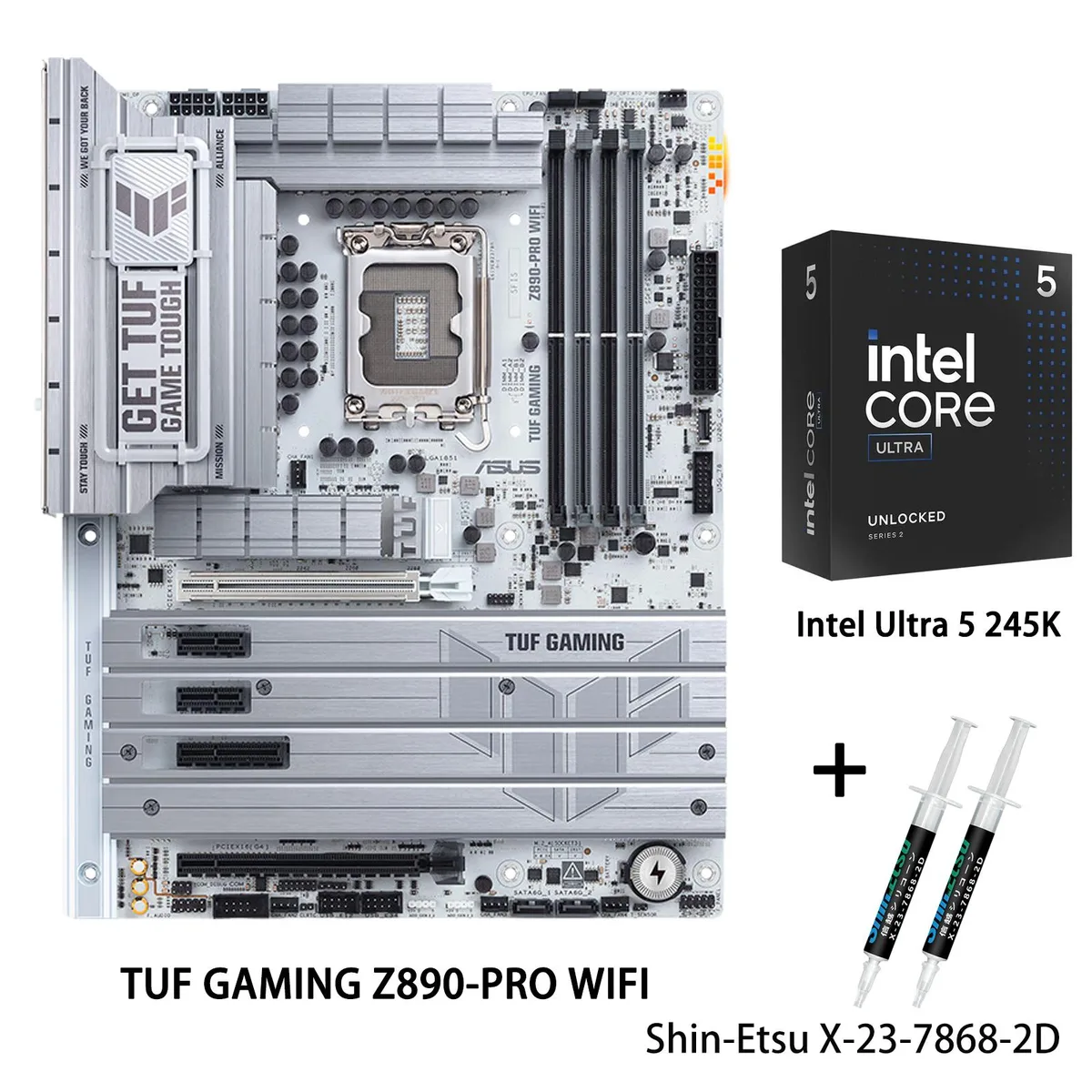 ASUS ASUS TUF Gaming Z890-PRO WiFi Motherboard &amp; Intel Core Ultra 5 245K CPU Combo — product photo