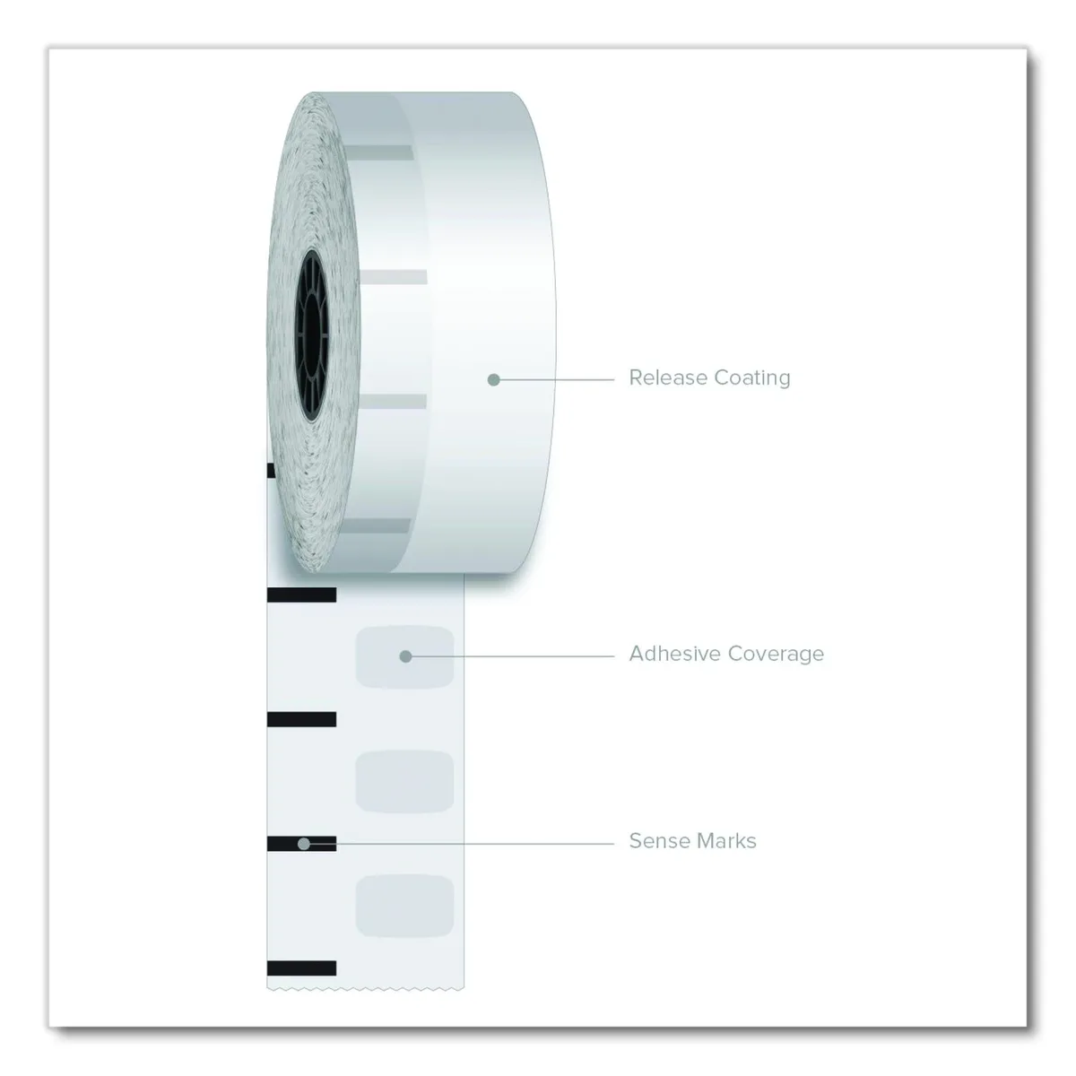 Iconex Iconex ICX90232663 3.15" x 350 ft White Labels 12 Rolls/Carton — product photo