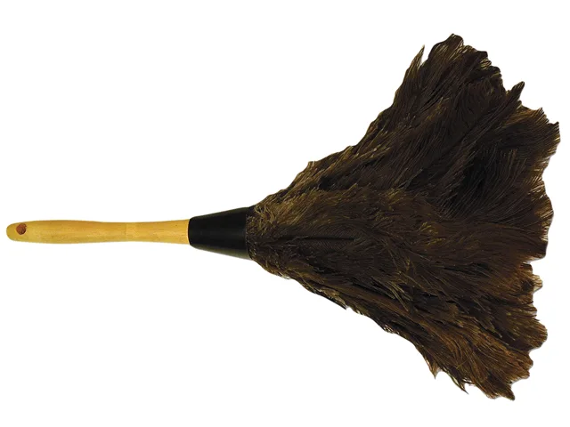 Boardwalk Boardwalk BWK14FD Ostrich Feather Duster, Gray 14" Wood Handle — product photo