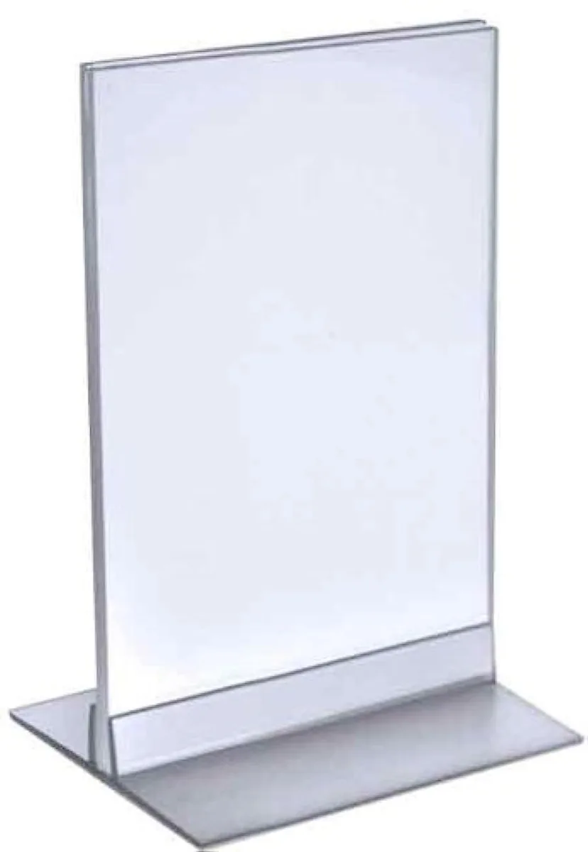Azar Displays Azar Displays 102729 4 x 5 Inch T-Strip Acrylic Sign Holder 10 Pack — product photo