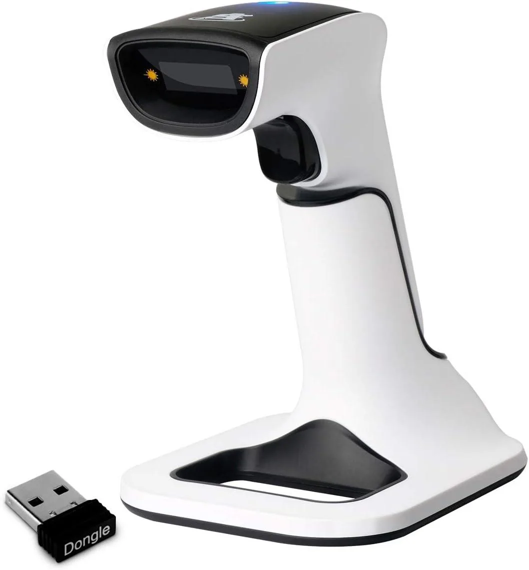 NuoTo NuoTo Wireless 1D 2D Barcode Scanner with Charging Stand 493 ft — product photo
