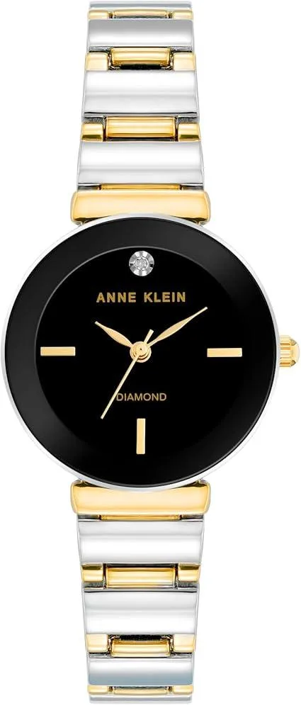 Anne Klein Anne Klein Genuine Diamond Dial 28mm Two-Tone Bracelet Watch — product photo