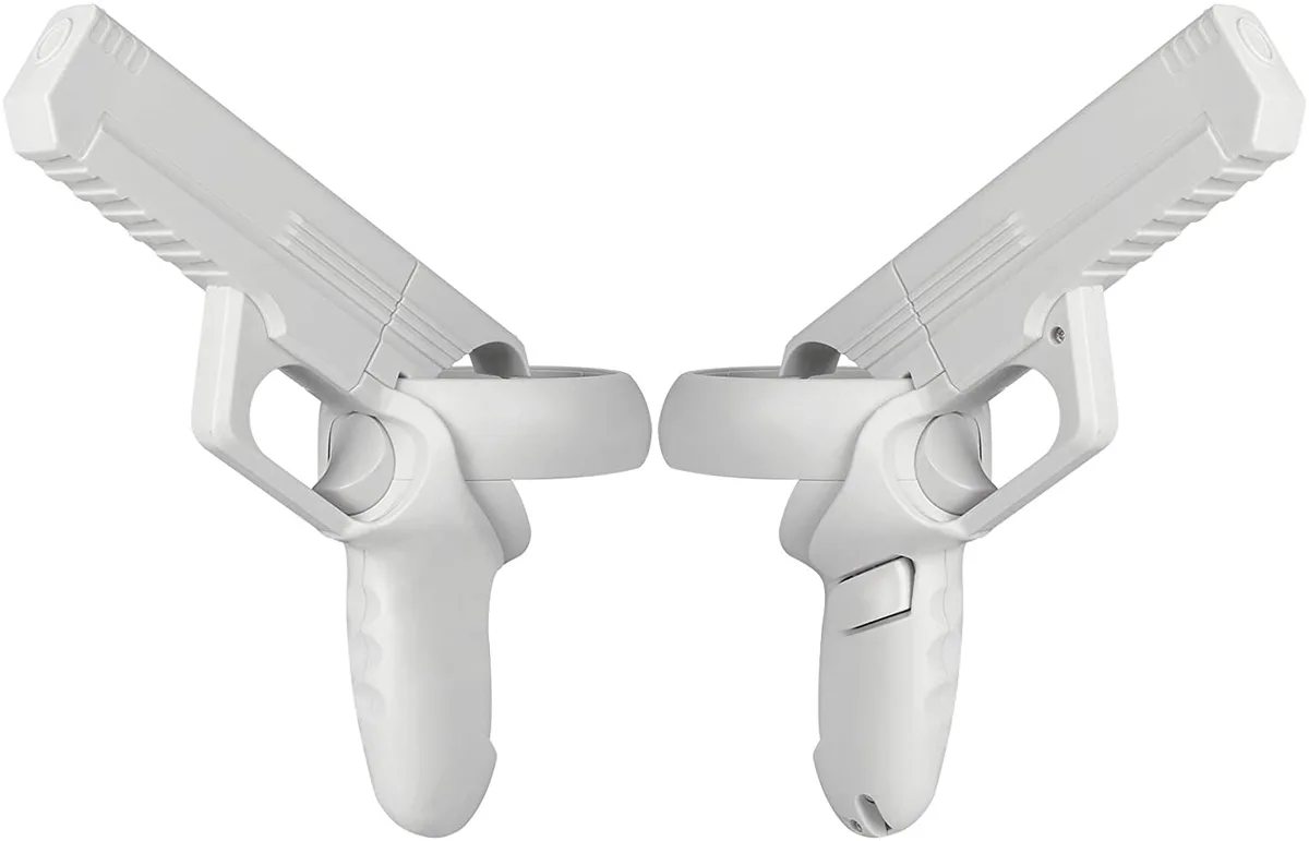 TROPRO TROPRO Pistol Grip for Oculus Quest 2 Controllers (White) — product photo