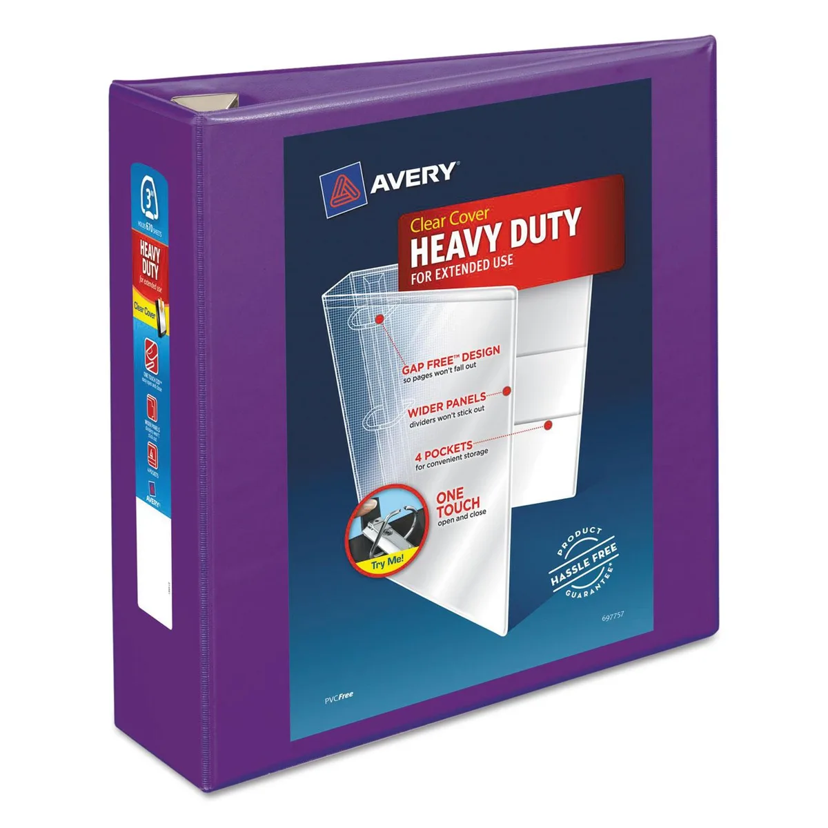 Avery Avery AVE79810 Heavy-Duty View Binder 3" Purple — product photo
