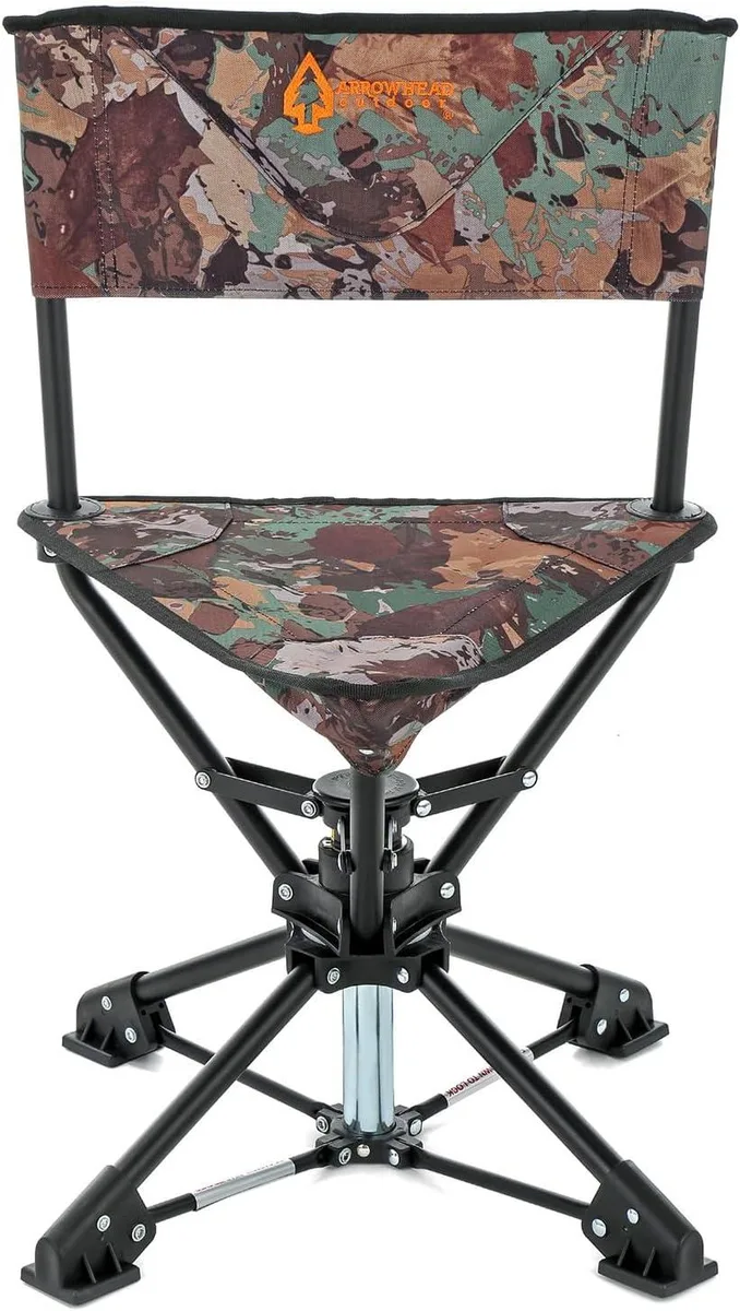 ARROWHEAD OUTDOOR ARROWHEAD OUTDOOR KKS0342U 360° Swivel Camp Chair 600D Canvas 450 lb Capacity — product photo