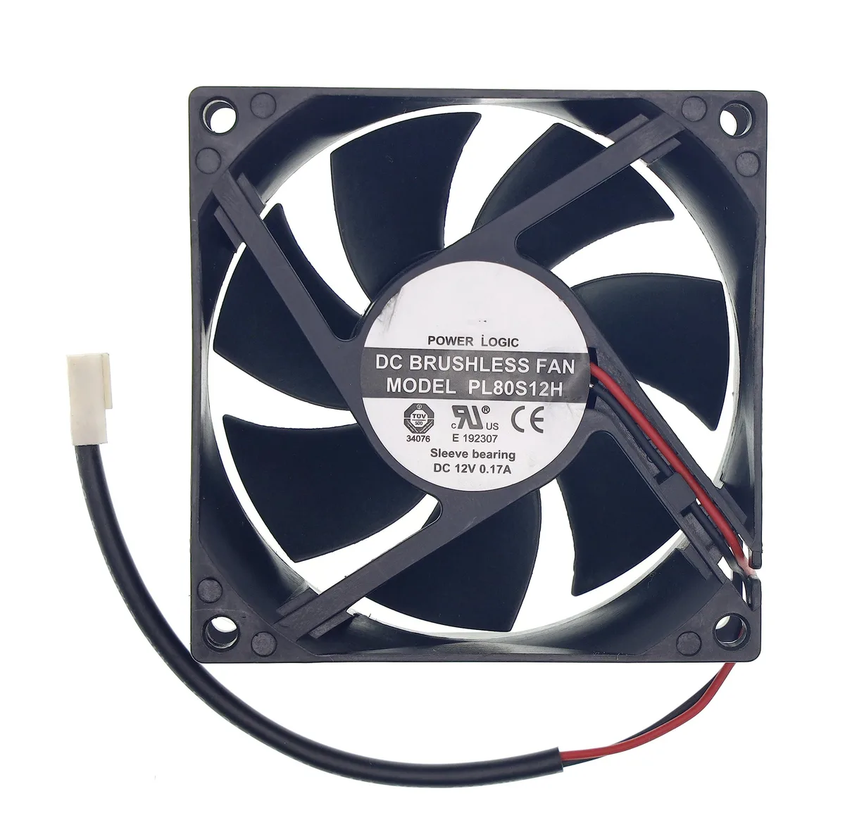 Vszerda Vszerda PL80S12H 12V .17A 80x80x25mm cooling fan — product photo