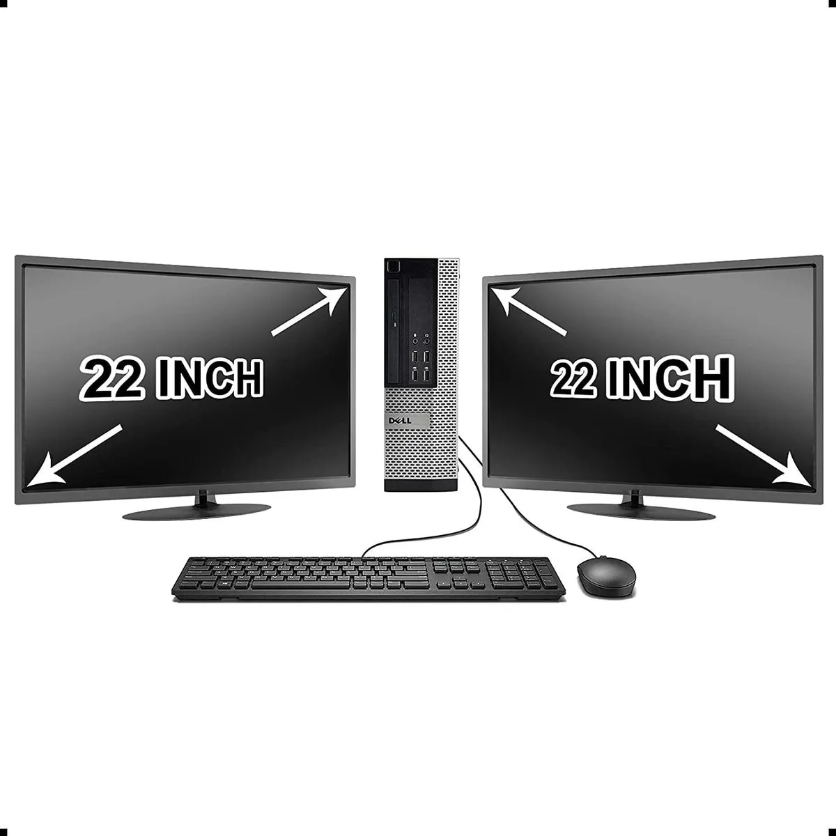 DELL DELL OptiPlex 9020 SFF i5 8GB 500GB HDD W10P Dual 22" WiFi accessory — product photo