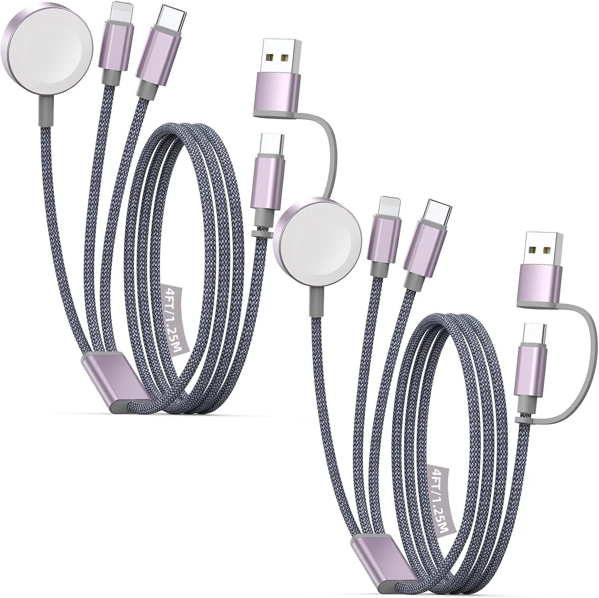 Chopmate Chopmate 3-in-2 Magnetic Watch &amp; Lightning Cable 4ft 2-Pack — product photo