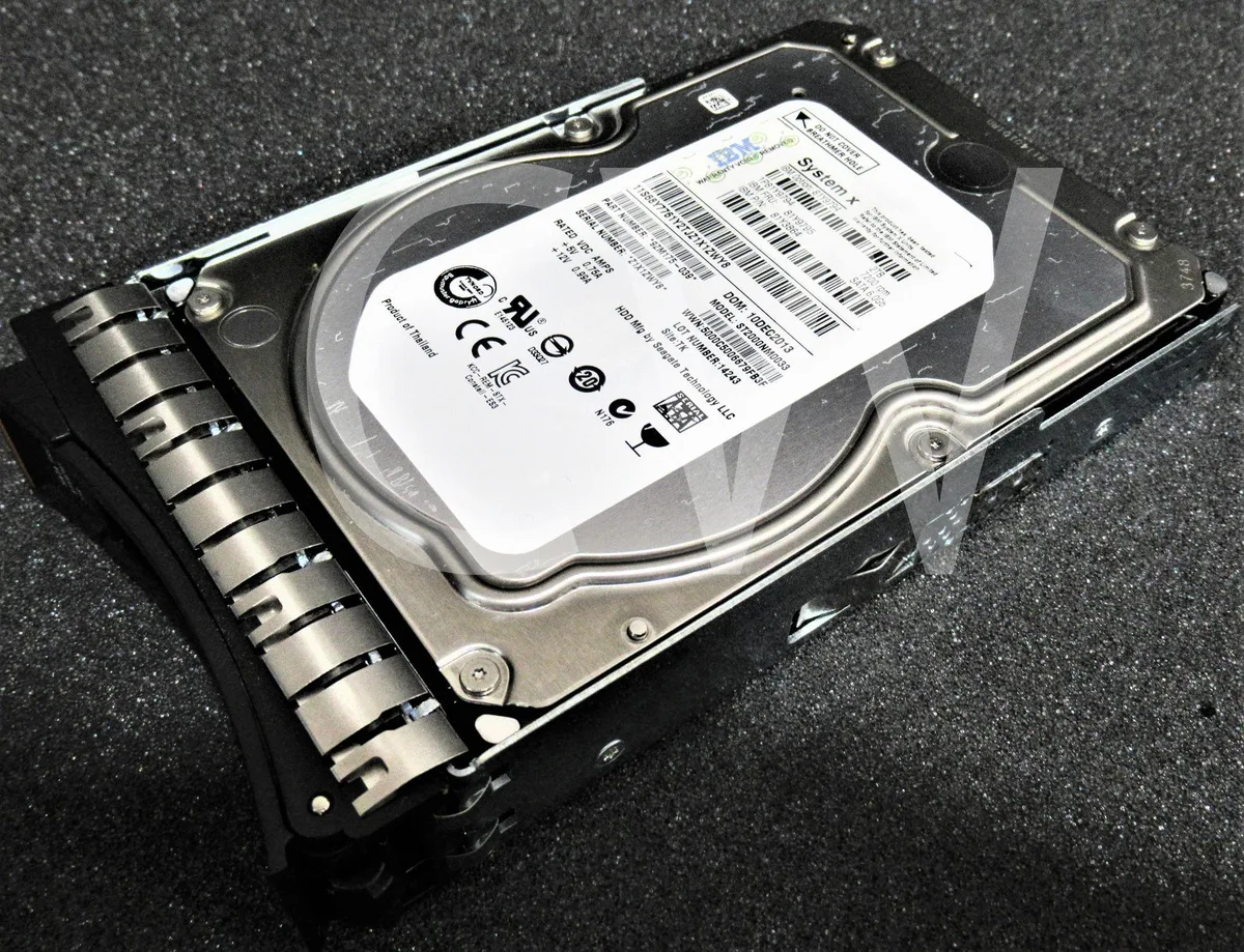 IBM IBM 2TB 7.2K RPM 6Gb/s 3.5" SATA internal hard drive ST2000NM0033 with SYSTEM X caddy — product photo