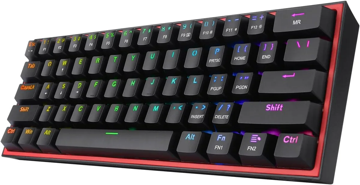 Redragon Redragon K617 Fizz 60% Wired RGB Gaming Keyboard 61 Keys Hot-Swap Linear Red Switch — product photo