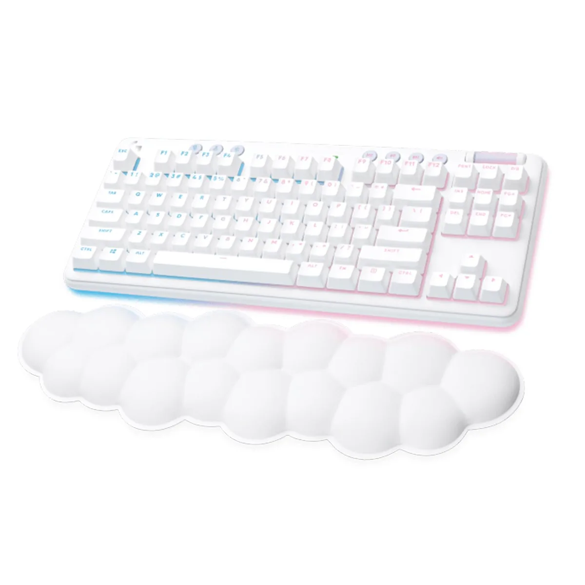 Logitech Logitech G715 Wireless Gaming Keyboard White Mist 87-key TKL Clicky GX Blue 30h 16 LED — product photo