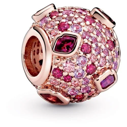 PANDORA PANDORA Kiss Pavé Charm Sterling Silver 14k Rose Gold — product photo