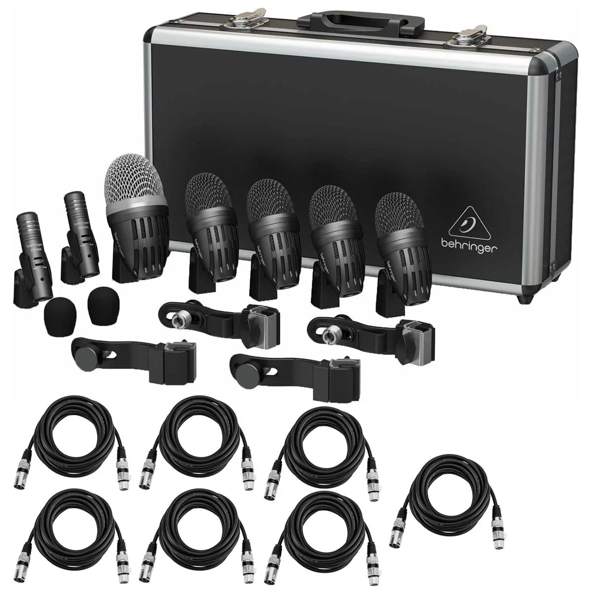 Behringer Behringer BC1500 7-Piece Drum Microphone Set with 7x 15' XLR Cables — product photo