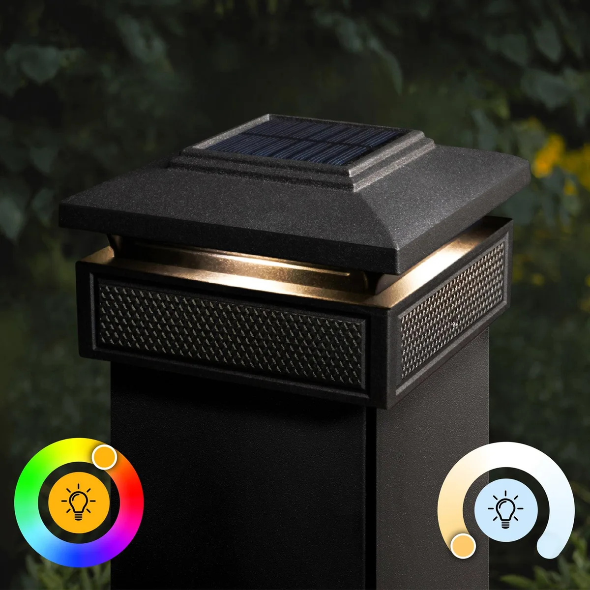 Classy Caps Mfg. Inc. Classy Caps Lumineer Smart Solar Post Cap 2 Pack 16M Colors 2.4GHz — product photo
