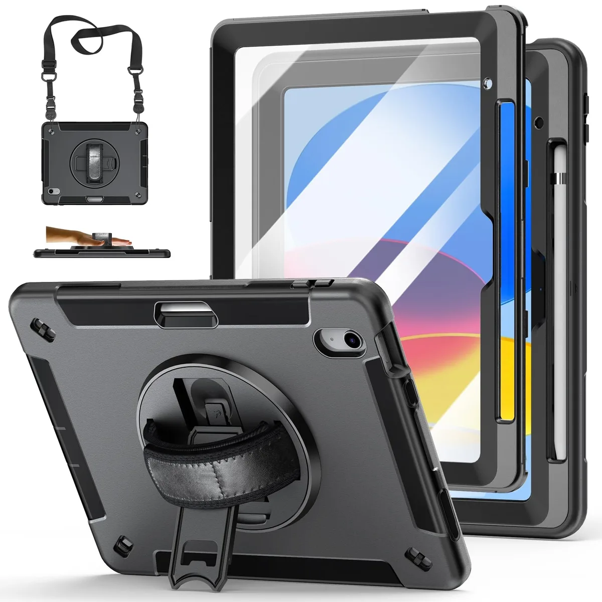  Miesherk STOCK A3355 iPad 11th/10th Gen Case 11-inch/10.9-inch Black — product photo