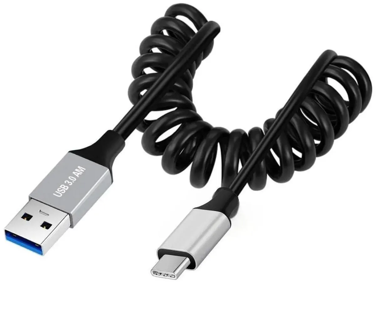 SMUGDESK SMUGDESK 3.28FT USB 3.0 Coiled Cable USB 3.0 Male to USBC Male — product photo