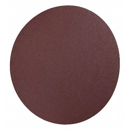Pack of ten brown abrasive sanding discs with adhesive backing