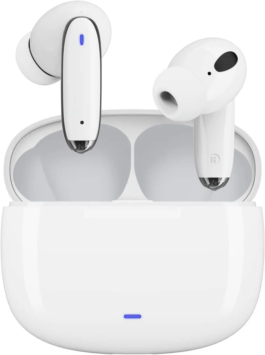 TOPRANK TOPRANK Bluetooth headset 13mm 30h IPX5 white — product photo