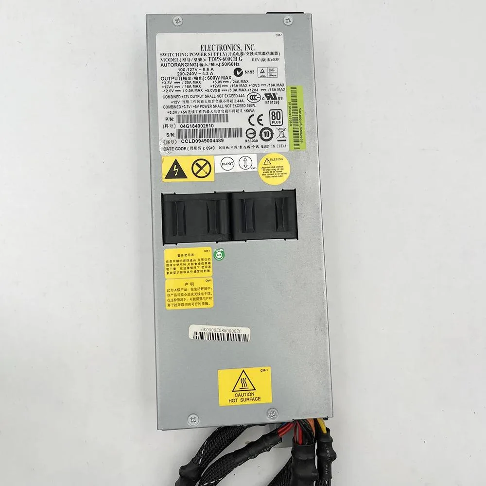 KHACHIMO KHACHIMO TDPS-600CB G 600W RS500 I610r-G power supply — product photo