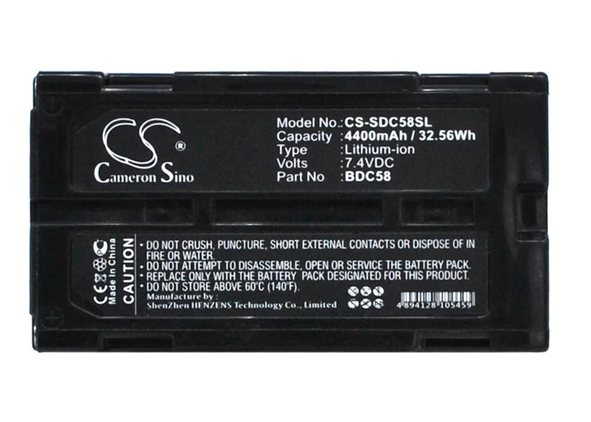 Centenex Electronics Centenex Electronics DS-CS-SDC58SL GPS battery 7.4 V 4.4 Ah Li-ion black — product photo