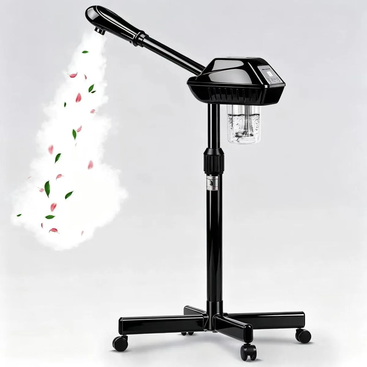  lailelaodi Professional Facial Steamer 650ml 750W Ozone 36-51in Black — product photo