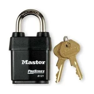 Silver laminated steel padlock rectangular body boron shackle K6000 keyway