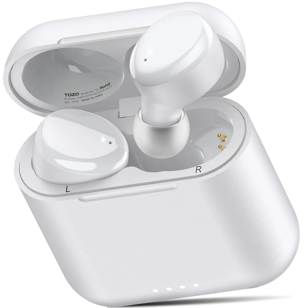 TOZO Store TOZO Store T6 True Wireless Earbuds Bluetooth 5.3 Matte White — product photo