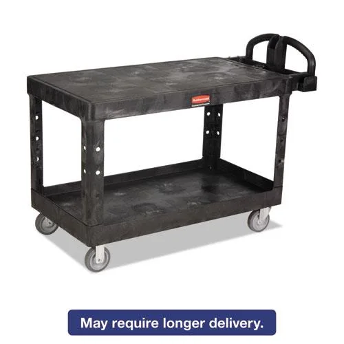 Rubbermaid Commercial Rubbermaid Commercial 4545 heavy-duty flat 2 shelf utility cart large — product photo