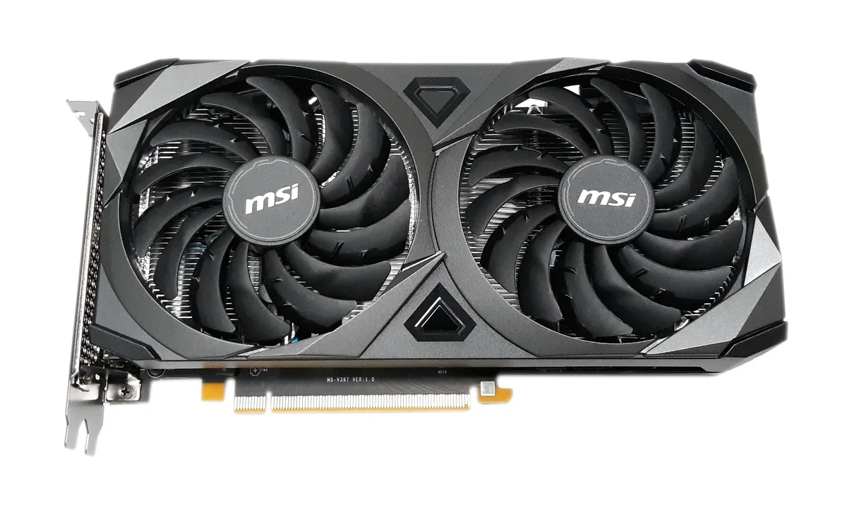 MSI MSI GeForce RTX 3060 Ti Ventus 2X 8G OCV1 LHR graphics card — product photo