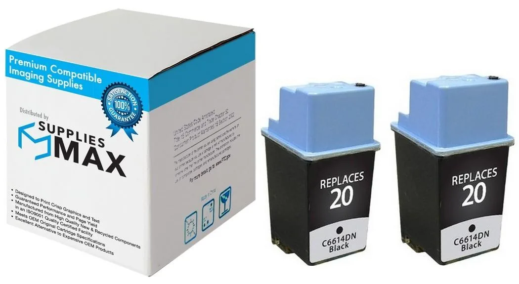 SuppliesMax SuppliesMax C6631DN Black Inkjet Cartridge 2 Pack 500 Pages — product photo
